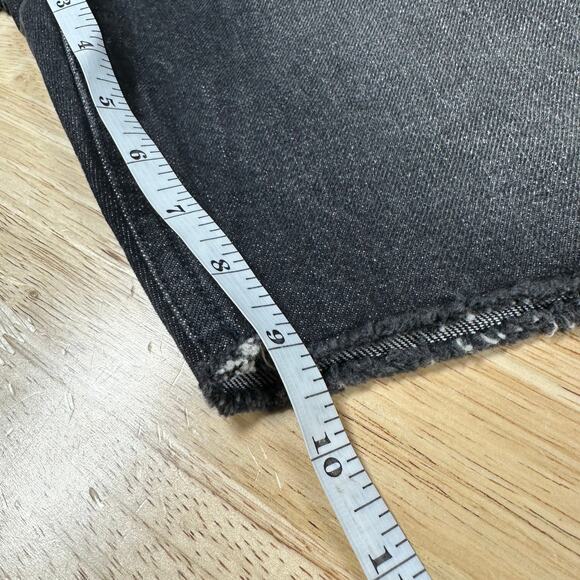 AllSaints NWT Switch Raw Hem Denim Shorts Washed Black Men's Size 31 Zip Fly - Picture 10 of 10